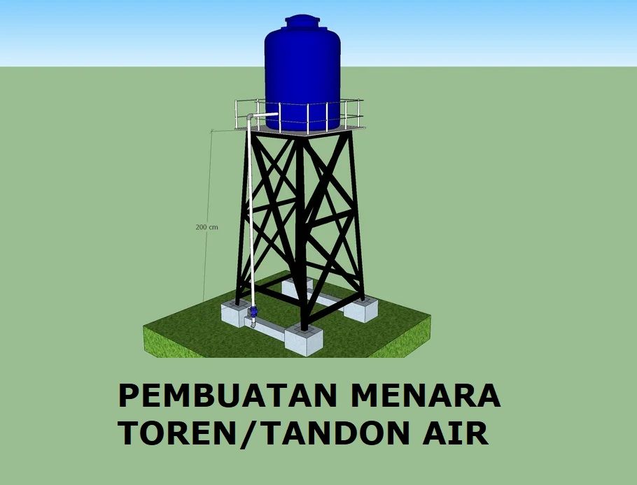 Jasa Membuat Tiang Menara Toren Air Standart Rumahan / Ruko