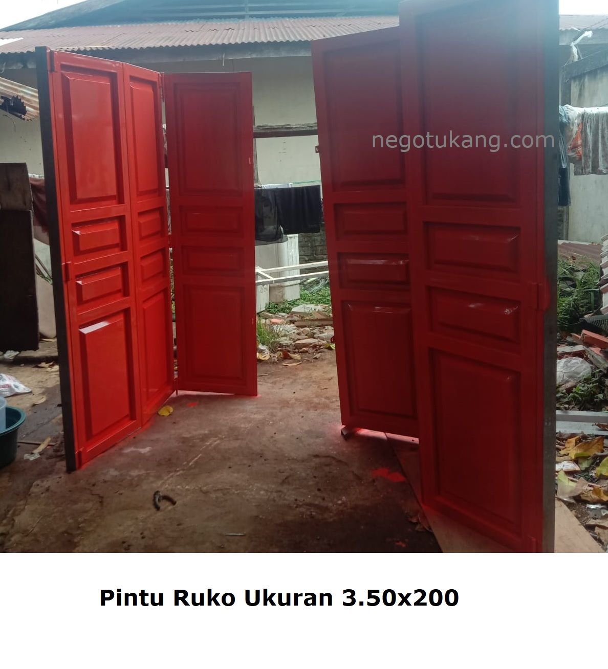 jasa tukang NegoTukang.Com - Jasa pembuatan Pintu Ruko Lipat - Ukuran 3.50 x 200 